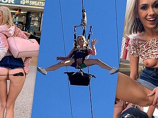 Festival Teen Feel Hollow out Public Neuken na het tonen forefront Pussy down Host POV