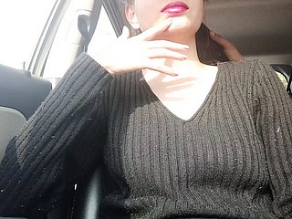 Doggystyle Handjob для друга на автомобиле на открытом воздухе - рискованный секс, hornycouple149