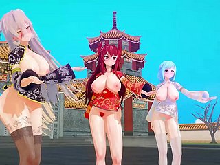 MMD वर्चुअल YouTubers चीनी नव वर्ष [KKVMD] (熊野 ひろ ひろ) द्वारा
