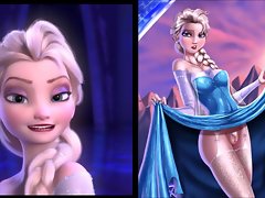 SekushiLover - Disney Elsa Elsa vs desnudo