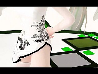 중국 복장을 입고 춤추는 귀여운 10대 + 점진적인 옷벗기(3D HENTAI)