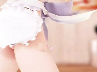 Tsuina-Chan danst alleen adjacent to X-rated schort (3D HENTAI)
