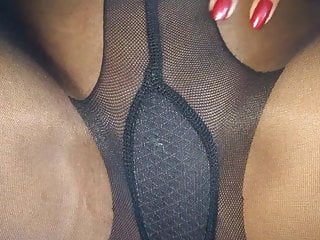 Alysha & # 039; s Naylon Bacaklar, Ayaklar & amp; Siyah Moda Pantyhose Irritant